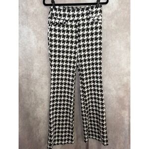New York & Company Large Houndstooth Flare Leg Pants/Leggings Women's‎ Small